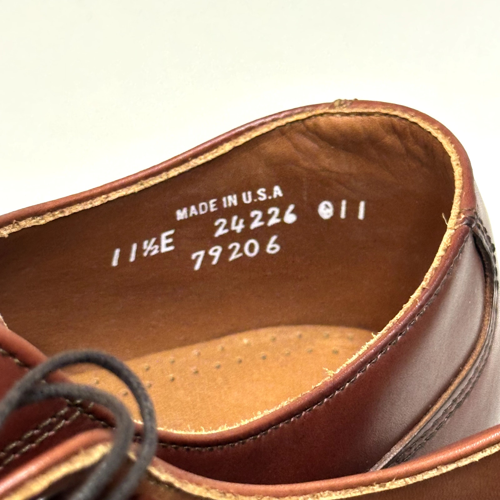 Nib Rancourt & Co. X Footjoy Split Toe Derby Dress Shoe Brown Calf 79206 11.5 E — image 6 of 8